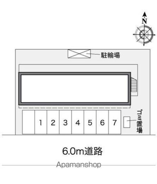 レオパレスＭＫ[1K/20.28m2]の配置図