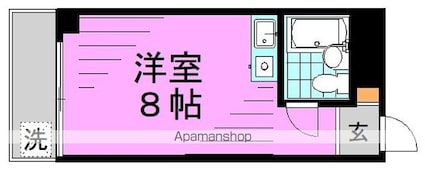 セントヒルガーデン[1R/16.2m2]の間取図