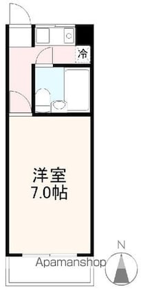 香川県高松市木太町[1K/20.02m2]の間取図