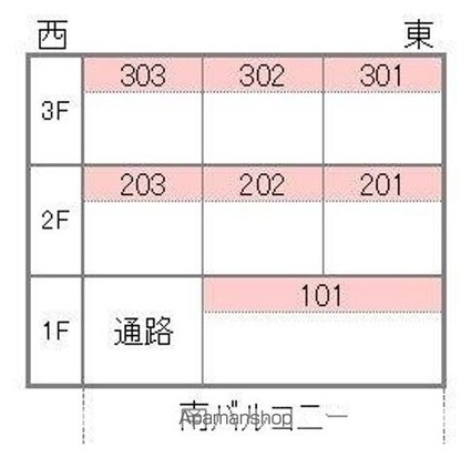 メゾンド立花[1K/23.25m2]の配置図