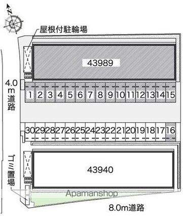 レオネクスト住吉Ａ[1LDK/46.94m2]の駐車場