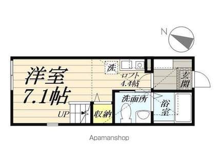 アジュール鶴見[1R/20.06m2]の間取図