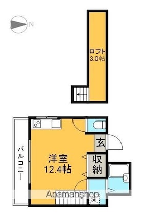 ソワール比島[1R/30.03m2]の間取図