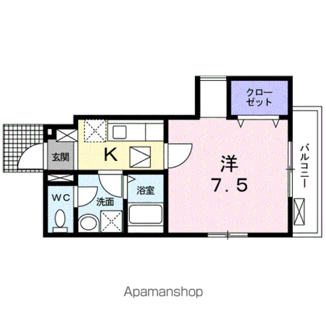 プリマベーラ　Ａ[1K/28.02m2]の間取図