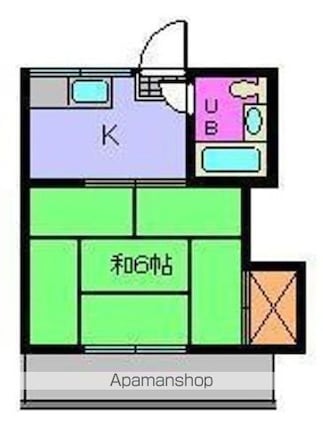 コーポあゆみ[1K/19.44m2]の間取図