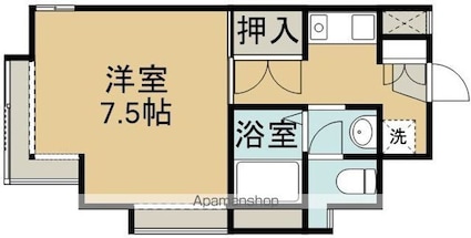 みゆき[1K/24.84m2]の間取図