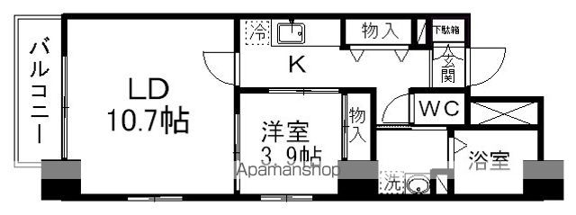 カスタリア一番町 WESTの間取り写真