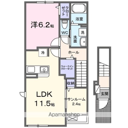 リバーサイドパレス　Ｉ[1LDK/50.96m2]の間取図