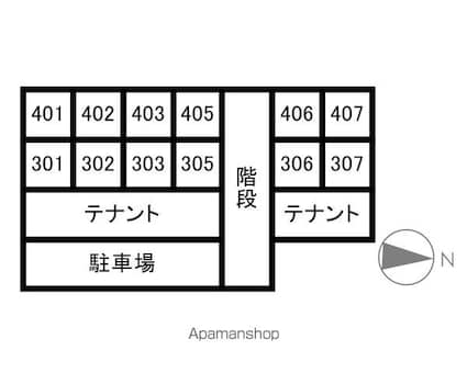 福島県郡山市富田町字坦ノ腰[1K/30.37m2]の配置図