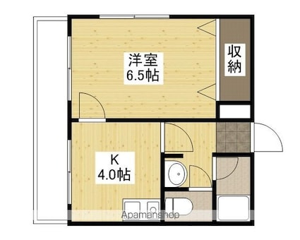 セジュール観音[1K/25.92m2]の間取図