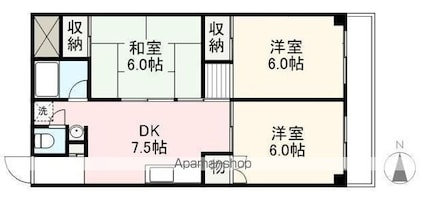 岩藤マンション[3DK/54.15m2]の間取図