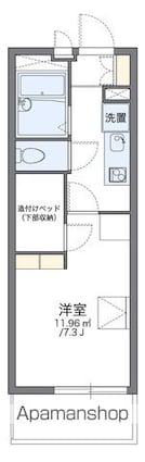 レオパレス道館[1K/20.81m2]の間取図