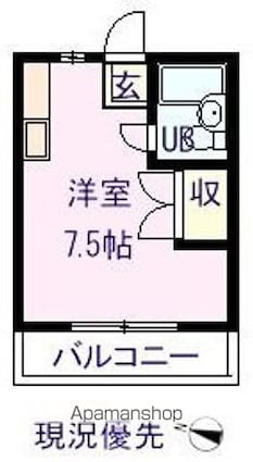 メイゾン西港[1R/20.14m2]の間取図