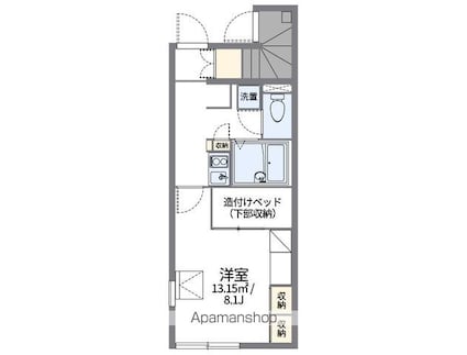 レオパレスイル　ソーレ[1K/23.61m2]の間取図