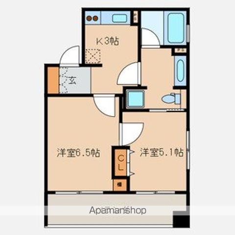 福岡市中央区小笹のマンションの間取り