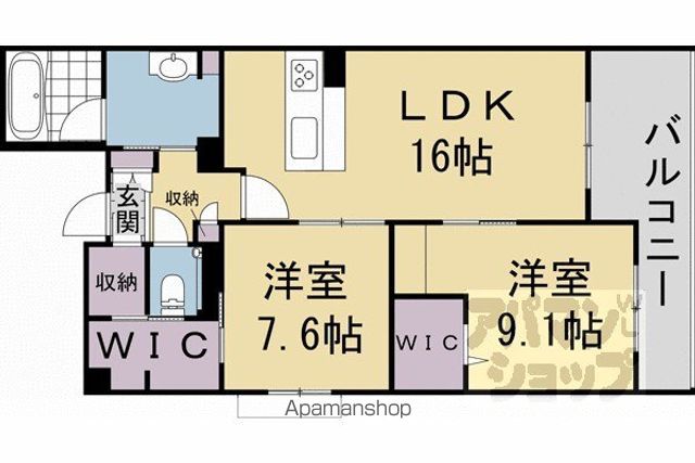 グランドール伏見桃山の間取り写真