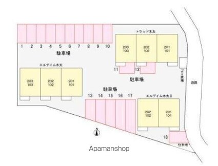 トラッド木太[1LDK/40.02m2]の配置図