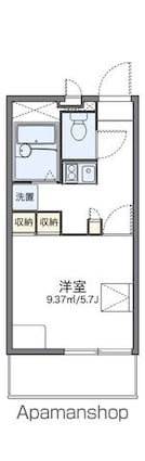 レオパレスピースフル　稲月[1K/20.28m2]の間取図