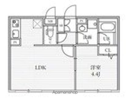ＴＨＥ　ＰＡＬＭＳ大島[1LDK/32.19m2]の間取図