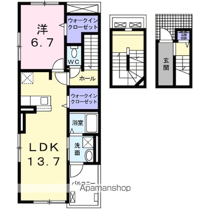シャルマン櫻街６　梓館[1LDK/61.88m2]の間取図