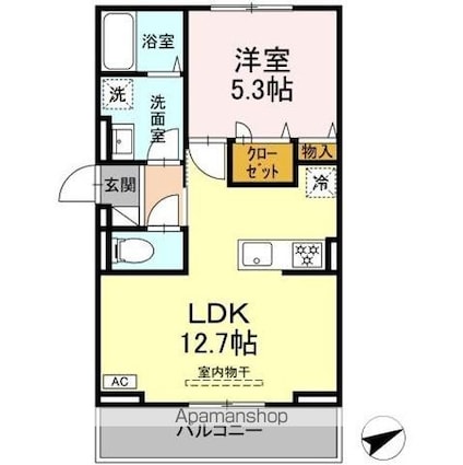 ＭーＢａｓｅ　Ｈｏｎｊｏ　Ｋｉｔａ[1LDK/41.68m2]の間取図