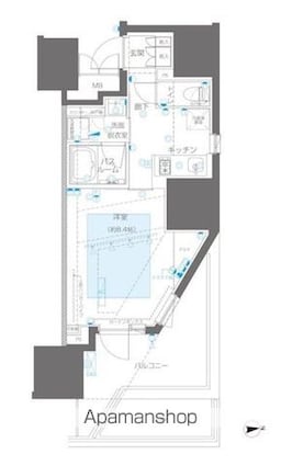 ＺＯＯＭ信濃町[1K/33.24m2]の間取図