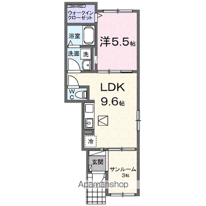 アクティーフ・Ｙ　Ⅱ[1LDK/40.1m2]の間取図