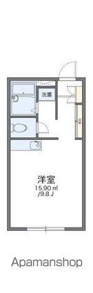 レオパレス武蔵砂川Ⅰ[1K/26.43m2]の間取図