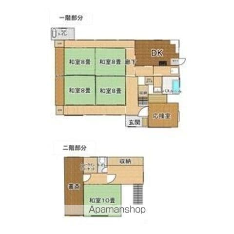 海津市 2階建 築46年の間取り写真