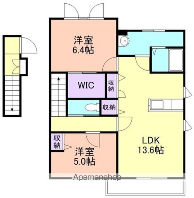 グリナージュガーデンＮ[2LDK/68.68m2]の間取図