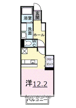 ボヌール・ラコンテ[1R/32.9m2]の間取図
