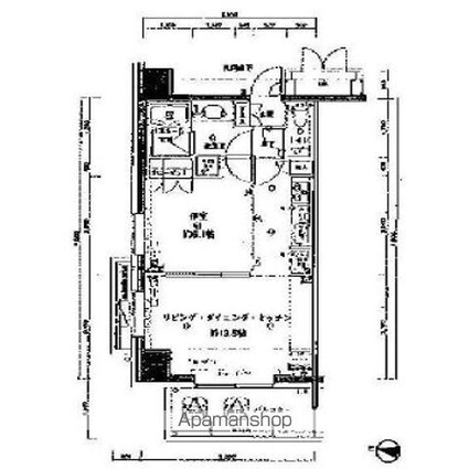 ＭＦＰＲコート木場公園[1LDK/43.43m2]の間取図