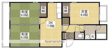 広島県広島市西区井口台１丁目[3DK/61.18m2]の間取図