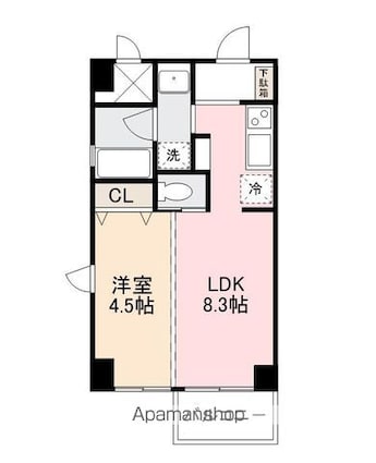 Ｃｏｒｒｉｄｏｒ西内町[1LDK/32.34m2]の間取図