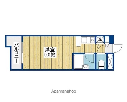ネオハイツ南松山[1R/21.75m2]の間取図