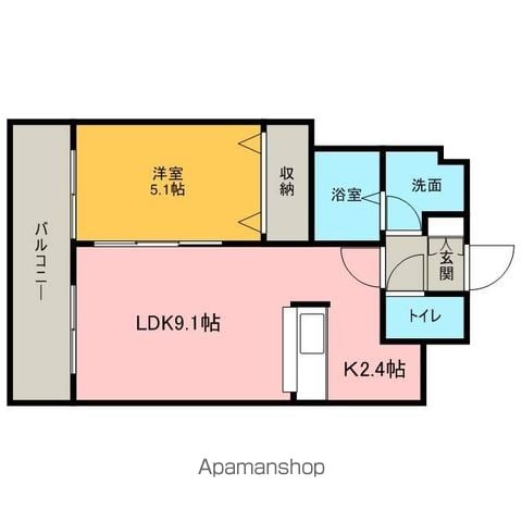 レジディア北三条の間取り写真