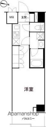 ルーブル方南町弐番館[1K/25.52m2]の間取図