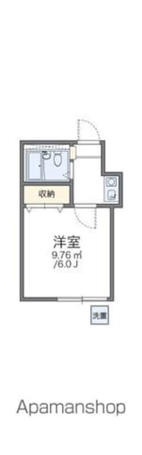 レオパレス新中野第２[1K/16.16m2]の間取図