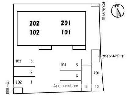クレシェンドＫ[2LDK/59.01m2]の配置図