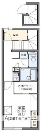 レオパレス連[1K/28.02m2]の間取図
