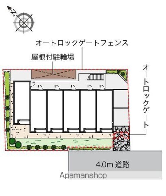 レオネクストエムエスケイⅢ[1K/19.93m2]の配置図