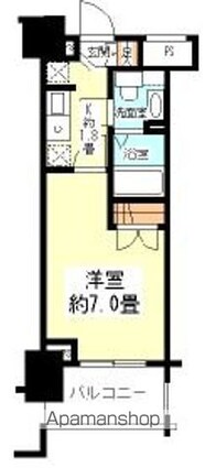 レキシントン・スクエア新宿御苑[1K/22.86m2]の間取図