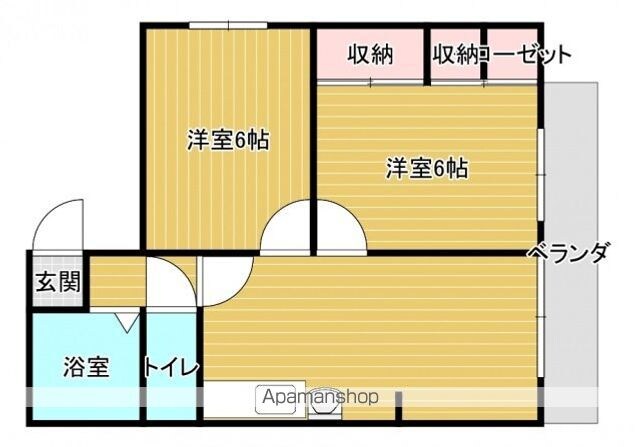 中本ビル[2LDK/48m2]の間取図