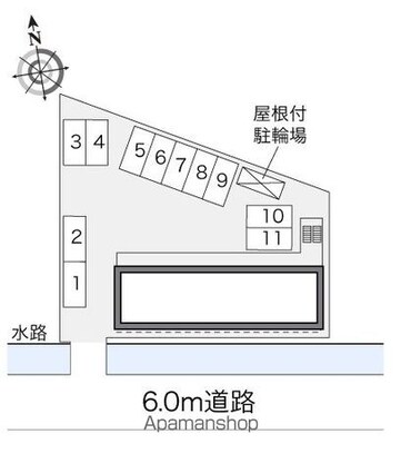 レオパレスマユリカⅣ[1K/20.28m2]の配置図
