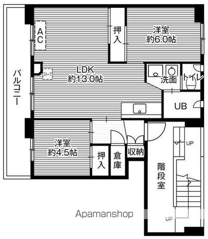 ビレッジハウス大成１号棟の間取り