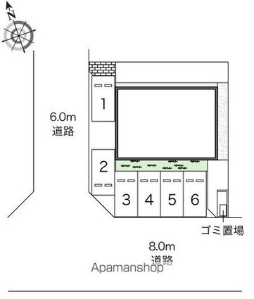 レオネクストＮＡ[1K/28.15m2]の配置図