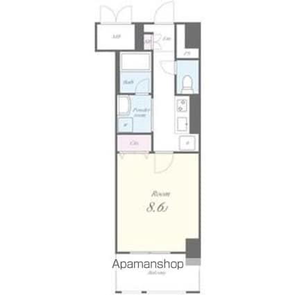 リ　ブラン東別院[1K/30.82m2]の間取図