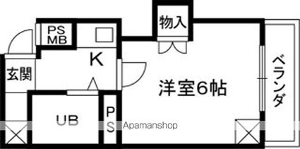 メゾン・ド・ボーテ[1K/17.4m2]の間取図