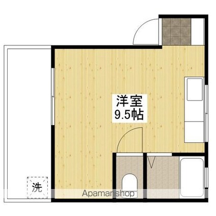 アーベルパートⅡ[1R/19.73m2]の間取図