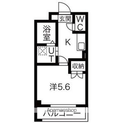 エンゼル栄[1K/21.77m2]の間取図